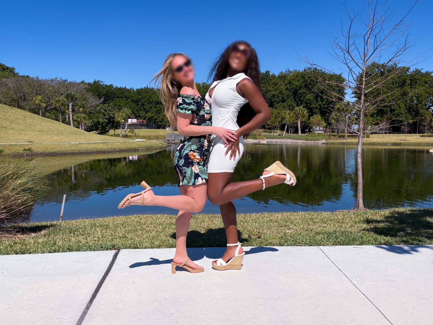 Black and White Female Masseuse for 4 hand sensual massage